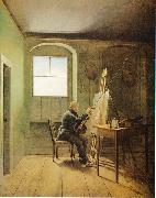 Georg Friedrich Kersting Caspar David Friedrich in seinem Atelier oil painting on canvas